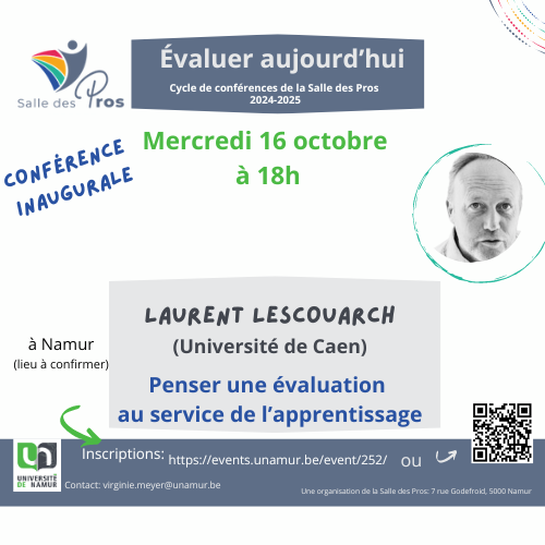 Conférence inaugurale de la Salle des Pros - Laurent Lescouarch - Penser l'évaluation au service des apprentissages