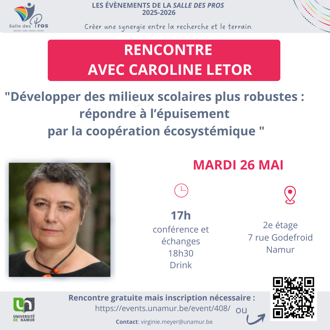 Rencontre avec Caroline Letor : "Développer des milieux scolaires plus robustes : répondre à l’épuisement par la coopération écosystémique "